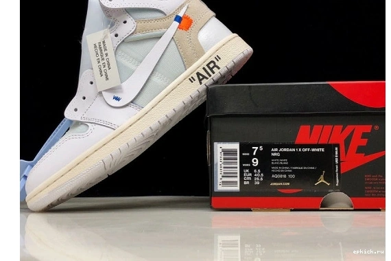 Rep EP AQ0818 O-W 1 Jordan Retro High  AQ0818-100 White Air 100 0505